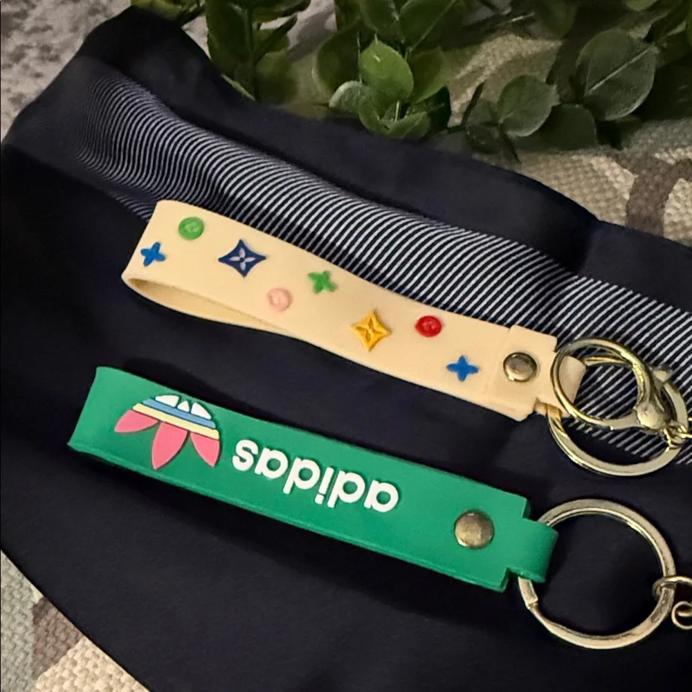 Adidas Green Shoe andCream Fashion Bottle Keychain